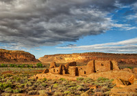 Pueblo Bonito Indian Ruin is illuminated by the morning sun as a big thunderstorm blows itself out  In This Well Know Commercial Landscape Photograph By Brian Buckner Photography, Shreveport, Louisian