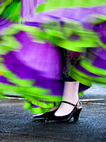 Belly Dancers Flowing, Colorful Silk & Black Shoes, Festival Plaza, Shreveport, Louisiana