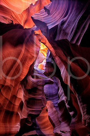 Beautiful Purple, Orange And Red Colors Are Created By Indirect Lighting In This Commercial Landscape Photograph Of Antelope Canyon By Brian Buckner Photography, Shreveport, Louisiana.