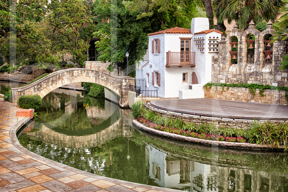 The Arneson River Theatre Located Along The Historic San Antonio River Adjacent To The River Walk In San Antonio, Texas is shown in this In This Commercial Architectural Photograph By Brian Buckner Ph
