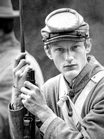 A Young Man Who Is About To Enter His First Battle During The Civil War Of The United States is shown in this professional commercial environmental portrait photograph by Brian Buckner Photography.
